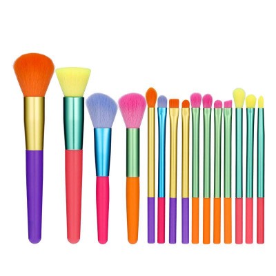 15pcs Synthetic Hair Makeup Brush Set Private Label Make Up Brushes