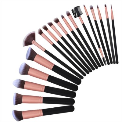 18 Pcs Make Up Brushes Black Rose Gold Private Label For Women Beauty