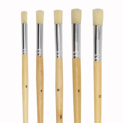 5PCS Professional Paint Brush Set  Acrylic Oil Paint Brushes Set with Ergonomic Wood Handles and round bristle hair