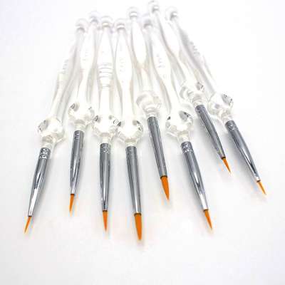 8PCS Professional Paint Brush Set  Acrylic Oil Paint Brushes Set with Plastic Handles and detailing nylon hair