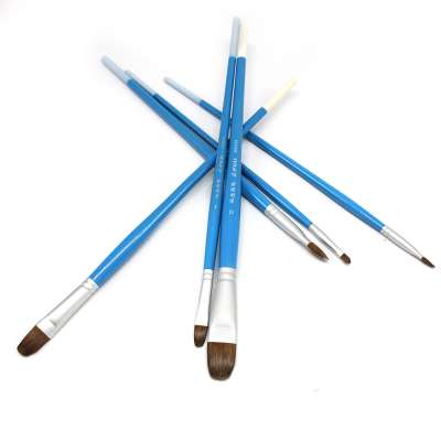 6PCS Professional Paint Brush Set  Acrylic Oil Paint Brushes Set with Ergonomic Wood Handles and wolf hair