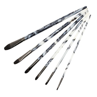 6PCS Professional Paint Brush Set  Acrylic Oil Paint Brushes Set with Ergonomic Wood Handles and Sable hair