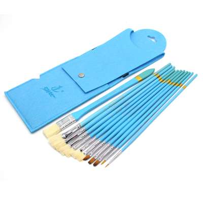 12PCS Professional Paint Brush Set Acrylic Oil Paint Brushes Set with Ergonomic Wood Handles, Paint Brush Holder