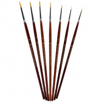 7pcs Nylon 1 piece watercolor nylon paint brushes oil brush set