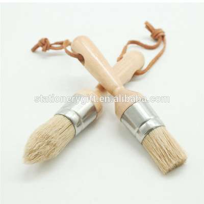 2PCS PRO Chalk Bristles Wax Paint Brush Furniture Painting Waxing Darpaint