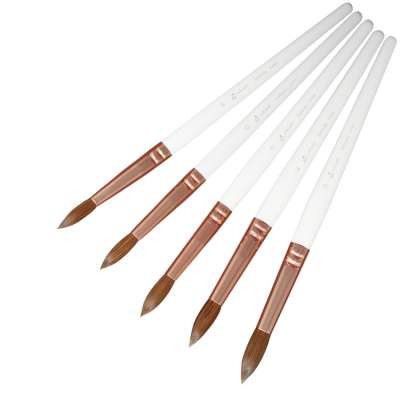 Eval Acrylic Brush 100% Kolinsky Acrylic Sable Nail Brushes Manicure Nail Art Brush Kit for Nail Extension UV Gel Builder Tool