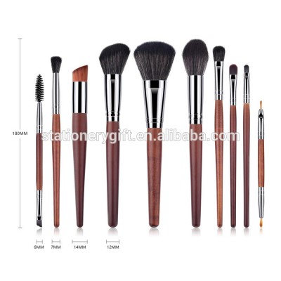 Customized 10pcs professional makeup brush set private label