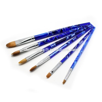 6PCS Professional Paint Brush Set  Acrylic Oil Paint Brushes Set with Plastic Handles and detailing nylon hair